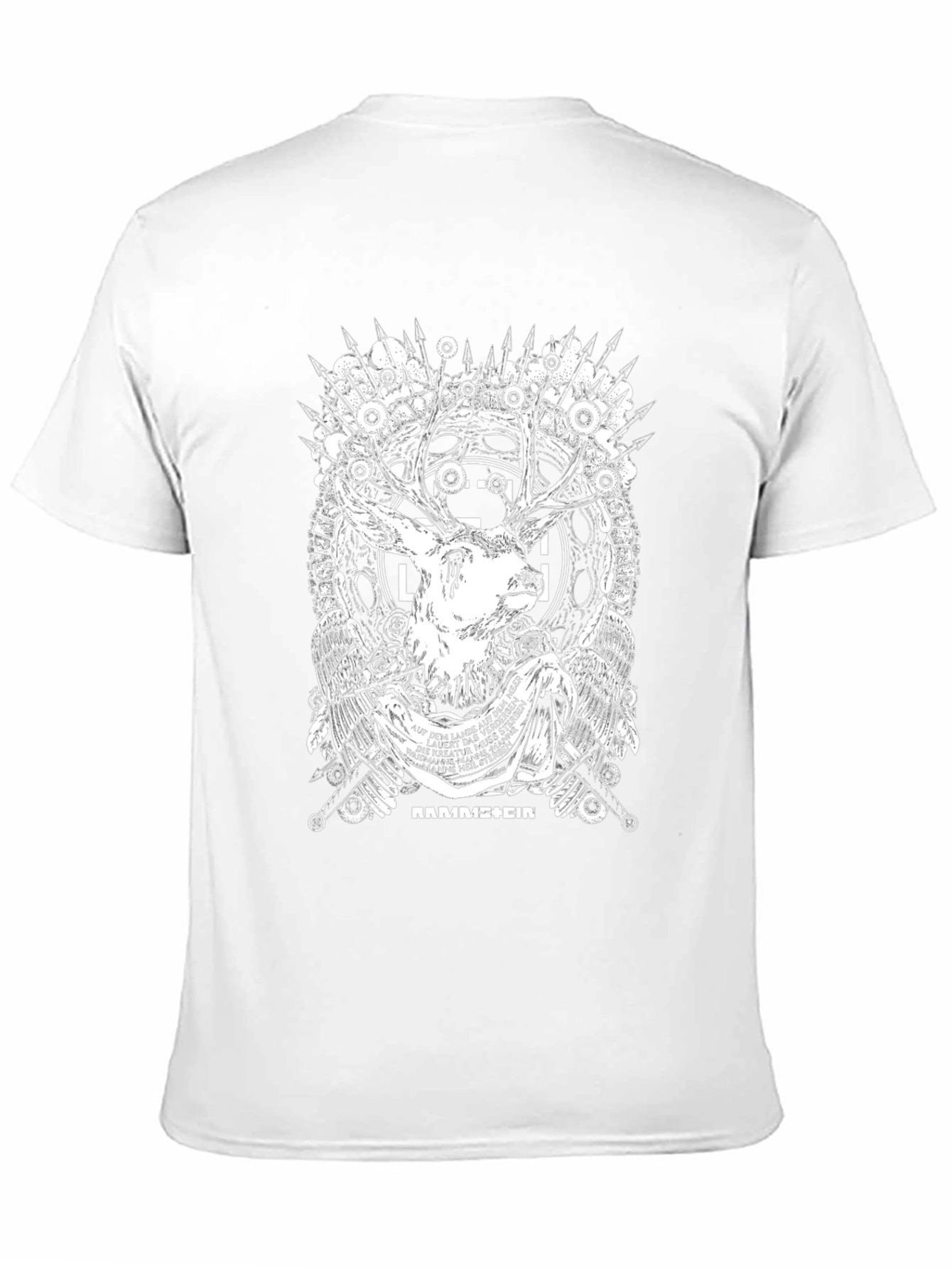 Rammstein Deer Graphic Black T-Shirt