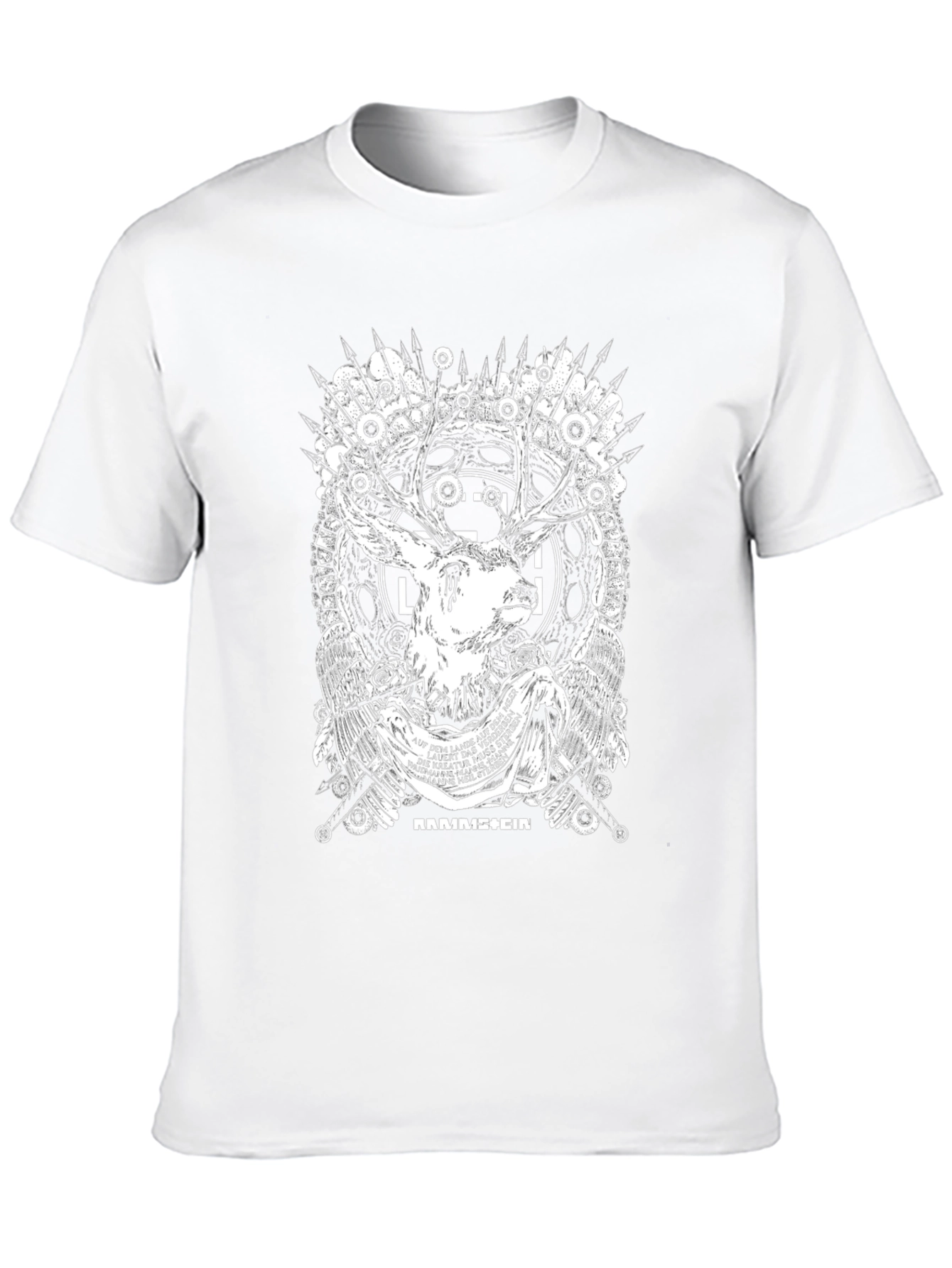 Rammstein Deer Graphic Black T-Shirt