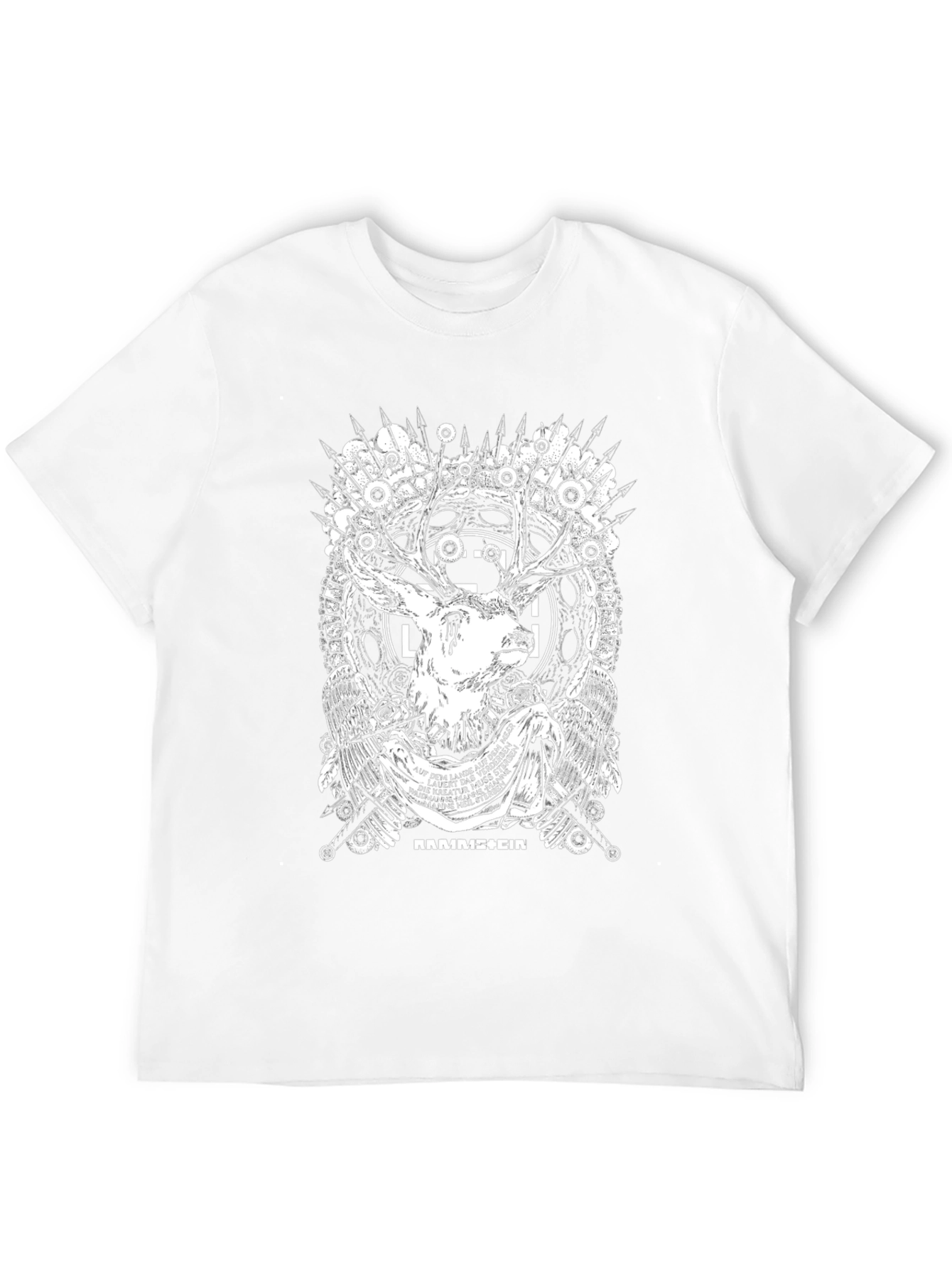 Rammstein Deer Graphic Black T-Shirt
