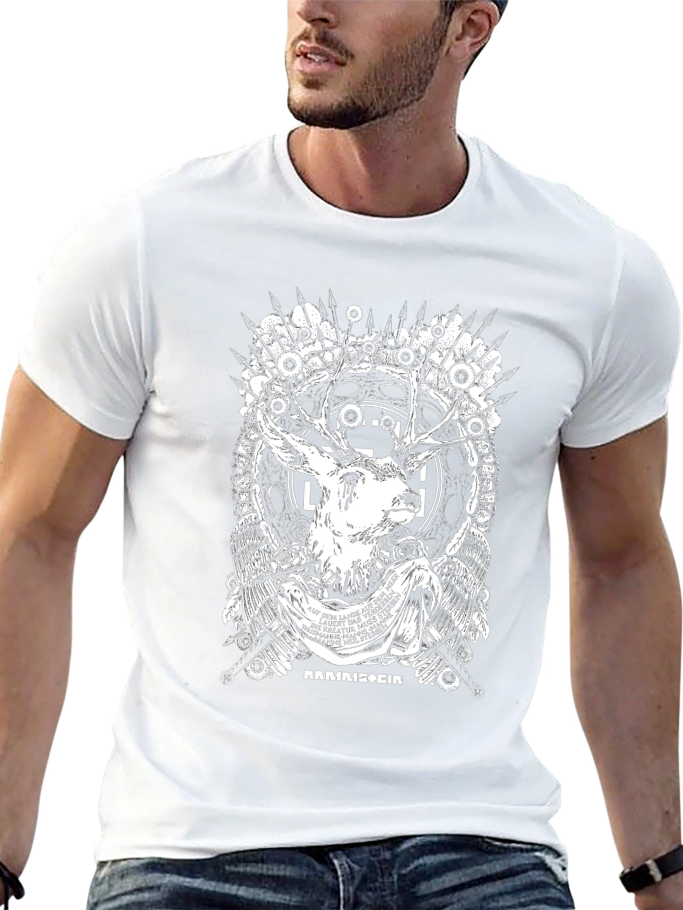 Rammstein Deer Graphic Black T-Shirt