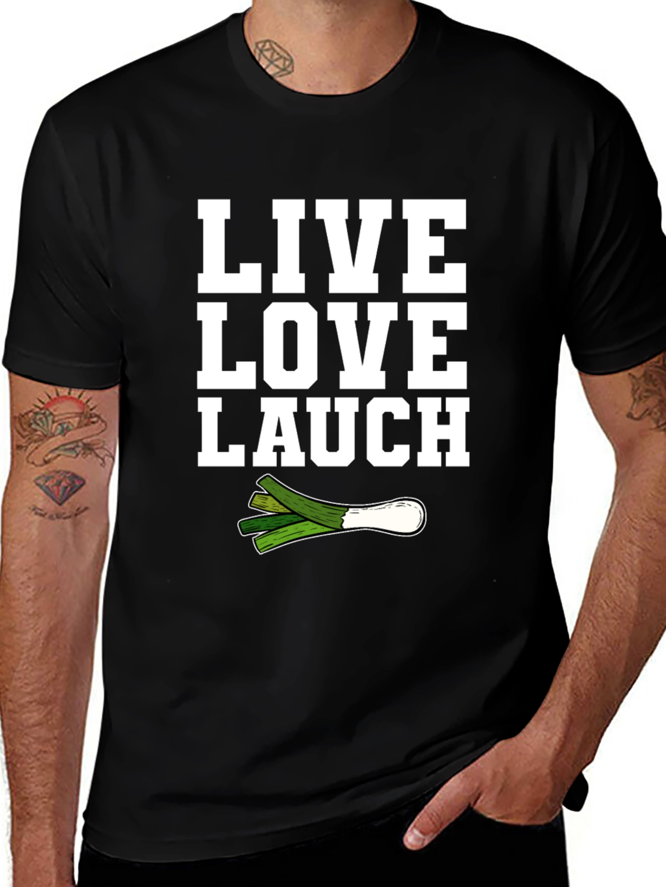 Live Love Lauch T-Shirt - Novelty Leek Tee
