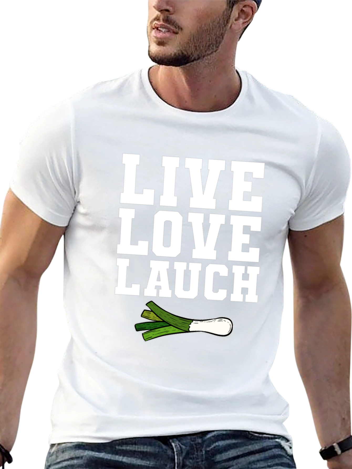 Live Love Lauch T-Shirt - Novelty Leek Tee