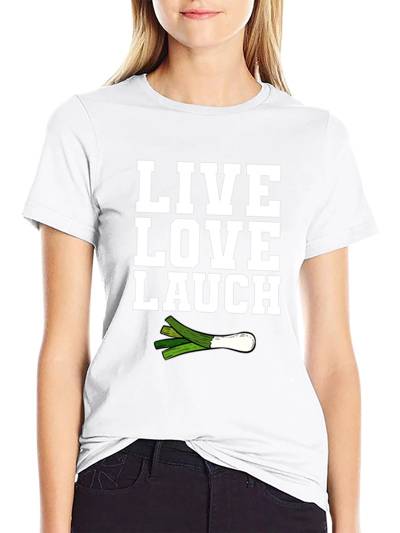 Live Love Lauch T-Shirt - Novelty Leek Tee
