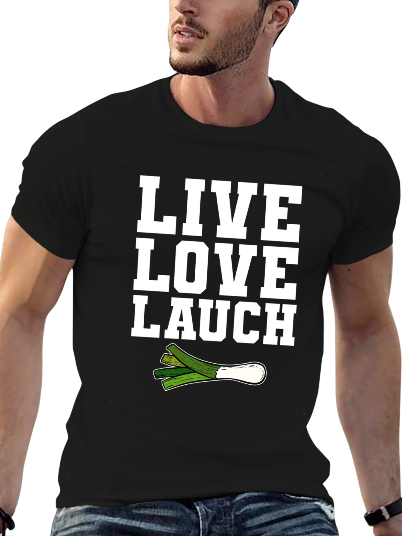 Live Love Lauch T-Shirt - Novelty Leek Tee