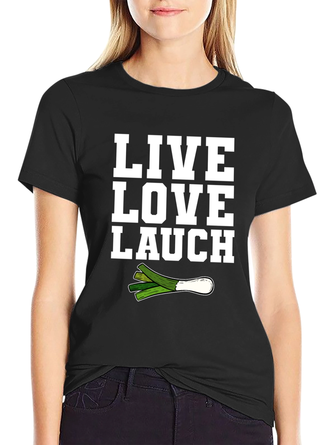 Live Love Lauch T-Shirt - Novelty Leek Tee