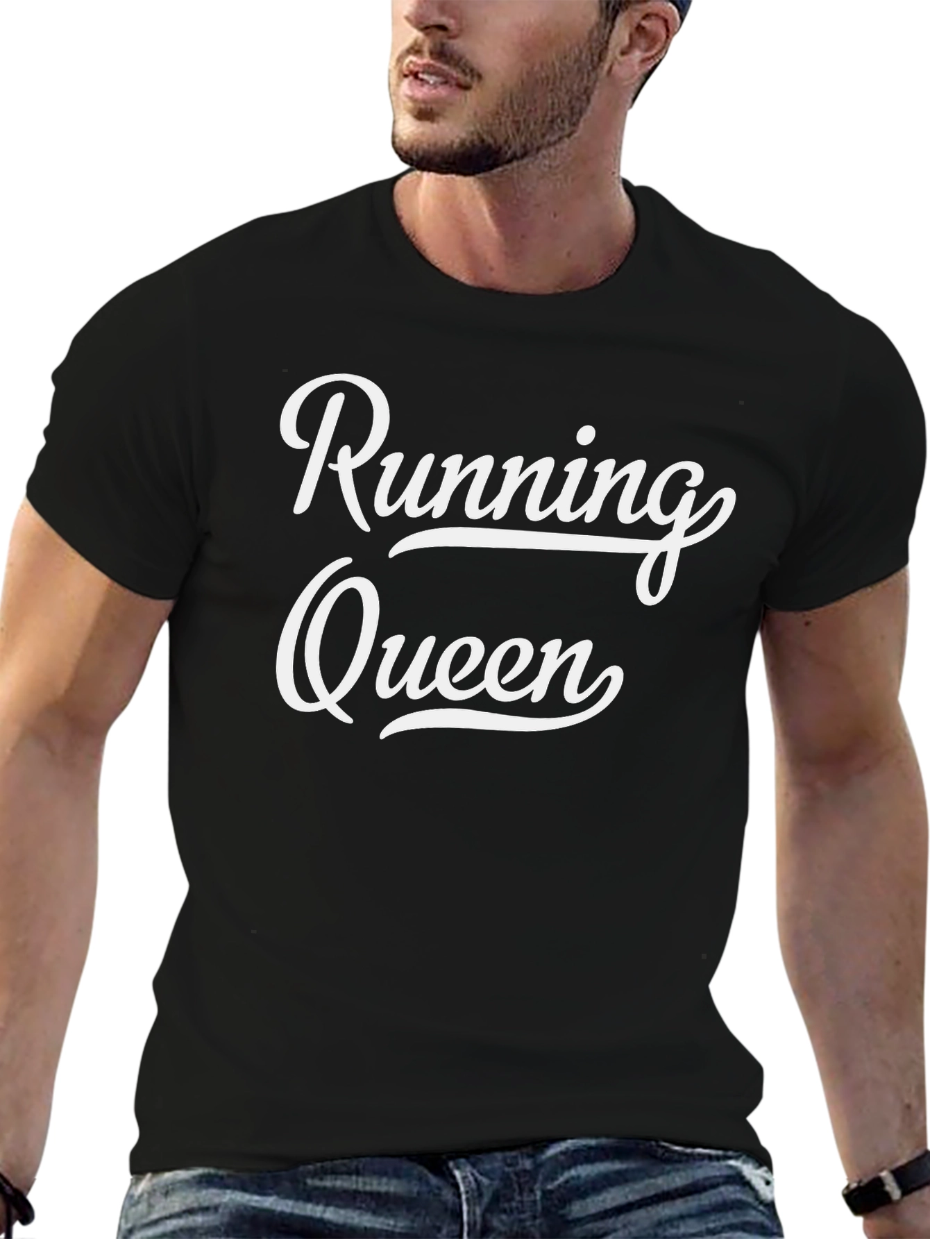 Running Queen Black Graphic T-Shirt