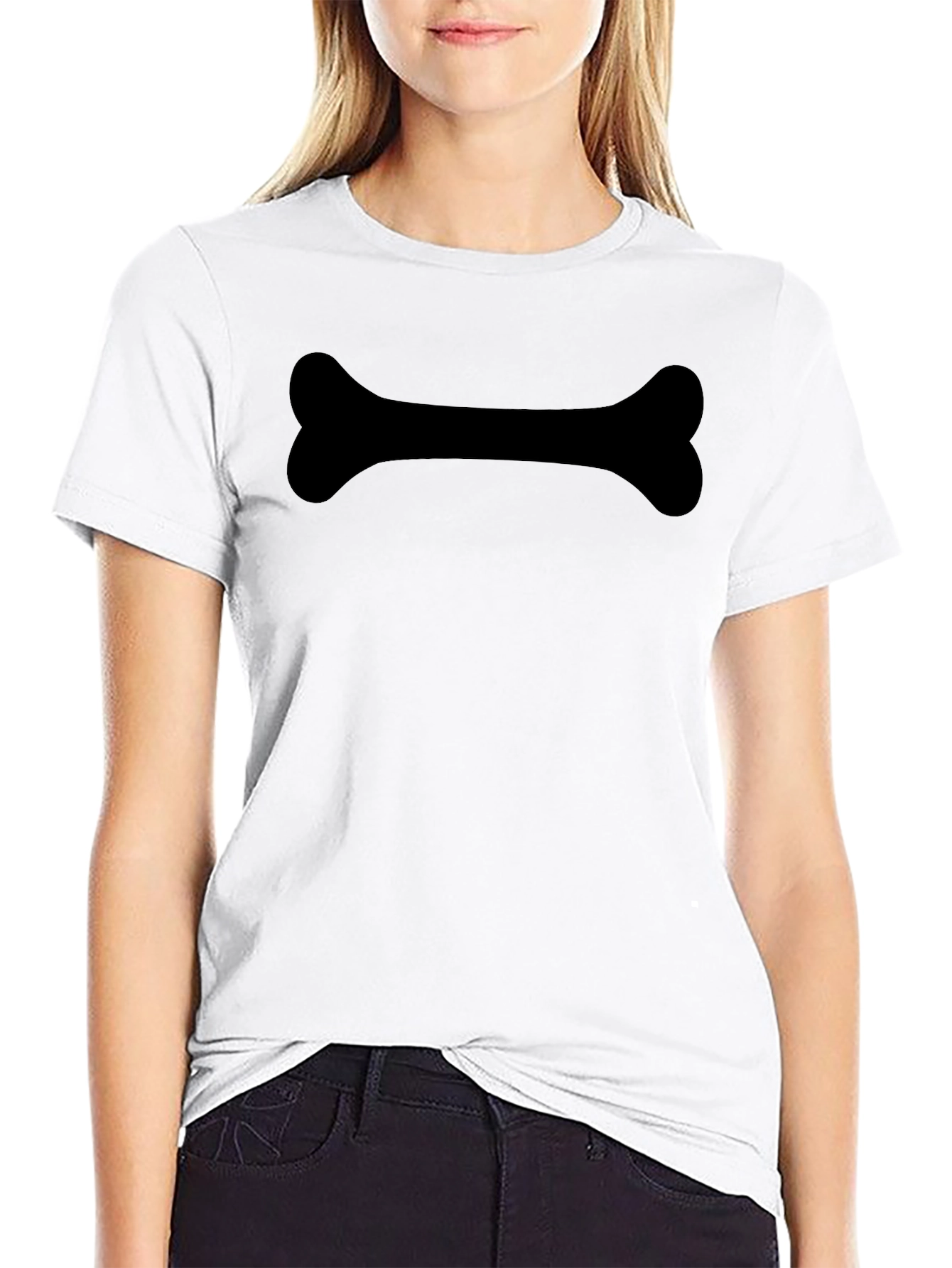Bone Graphic Black T-Shirt - Casual Comfort