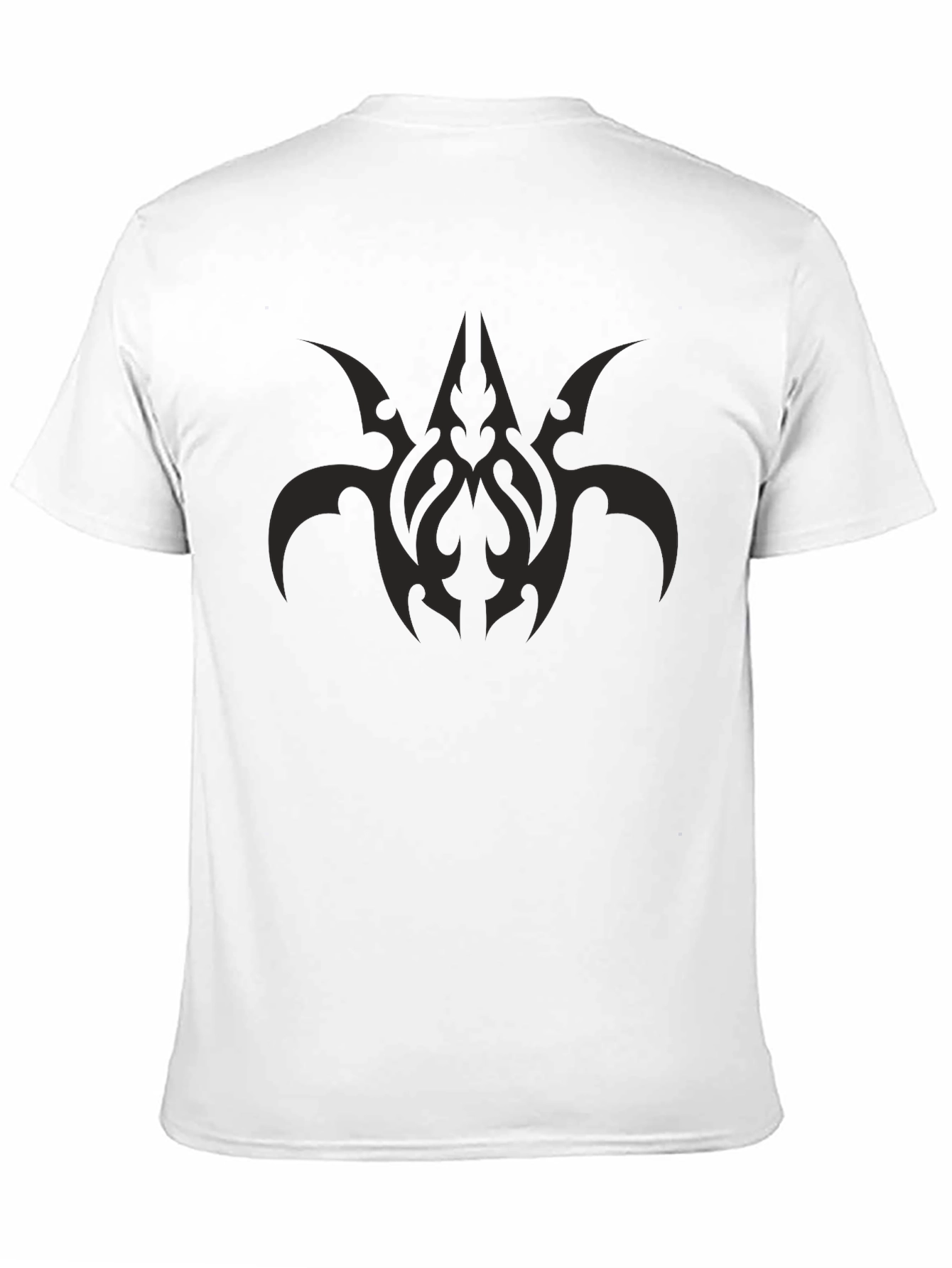 Mens Black Graphic Tee - Tribal Design