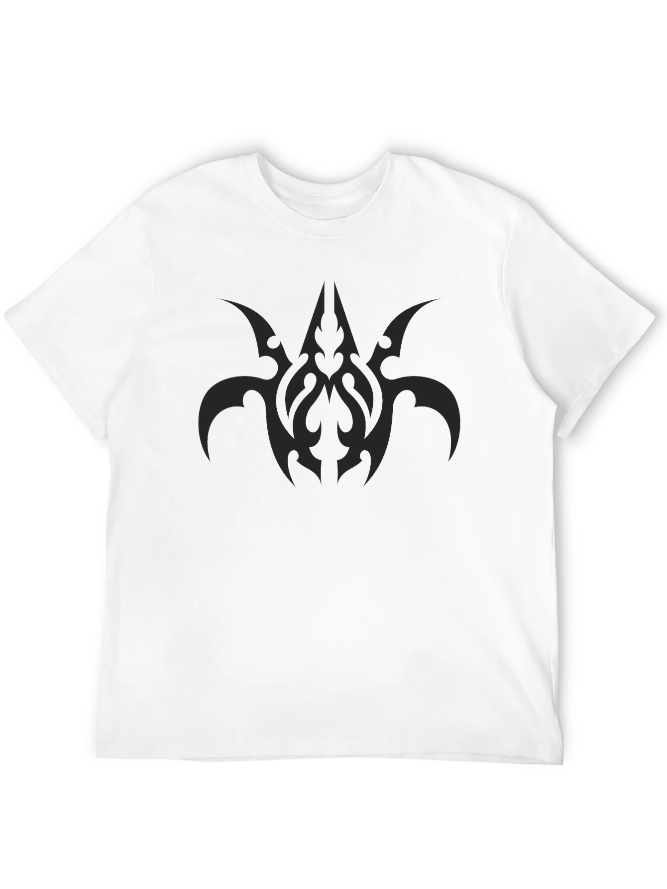 Mens Black Graphic Tee - Tribal Design
