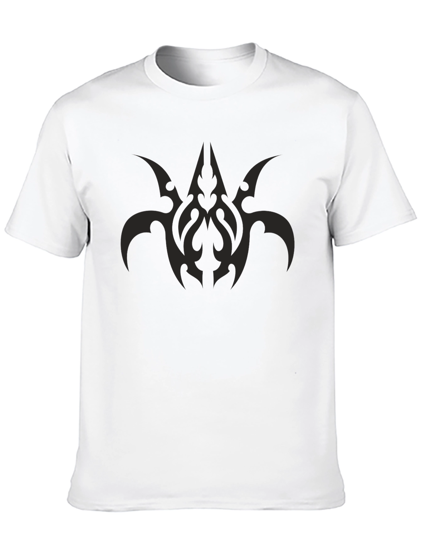 Mens Black Graphic Tee - Tribal Design