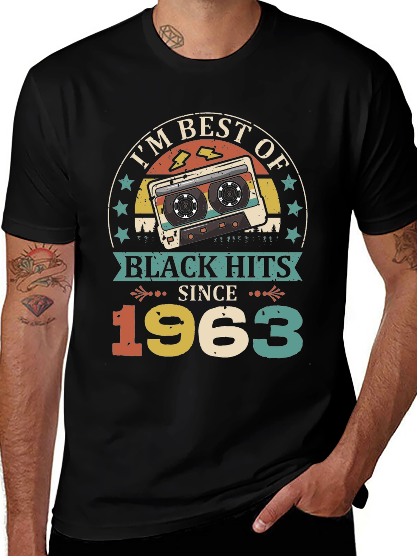 Best of Black Hits Since 1963 Cassette Tape T-Shirt