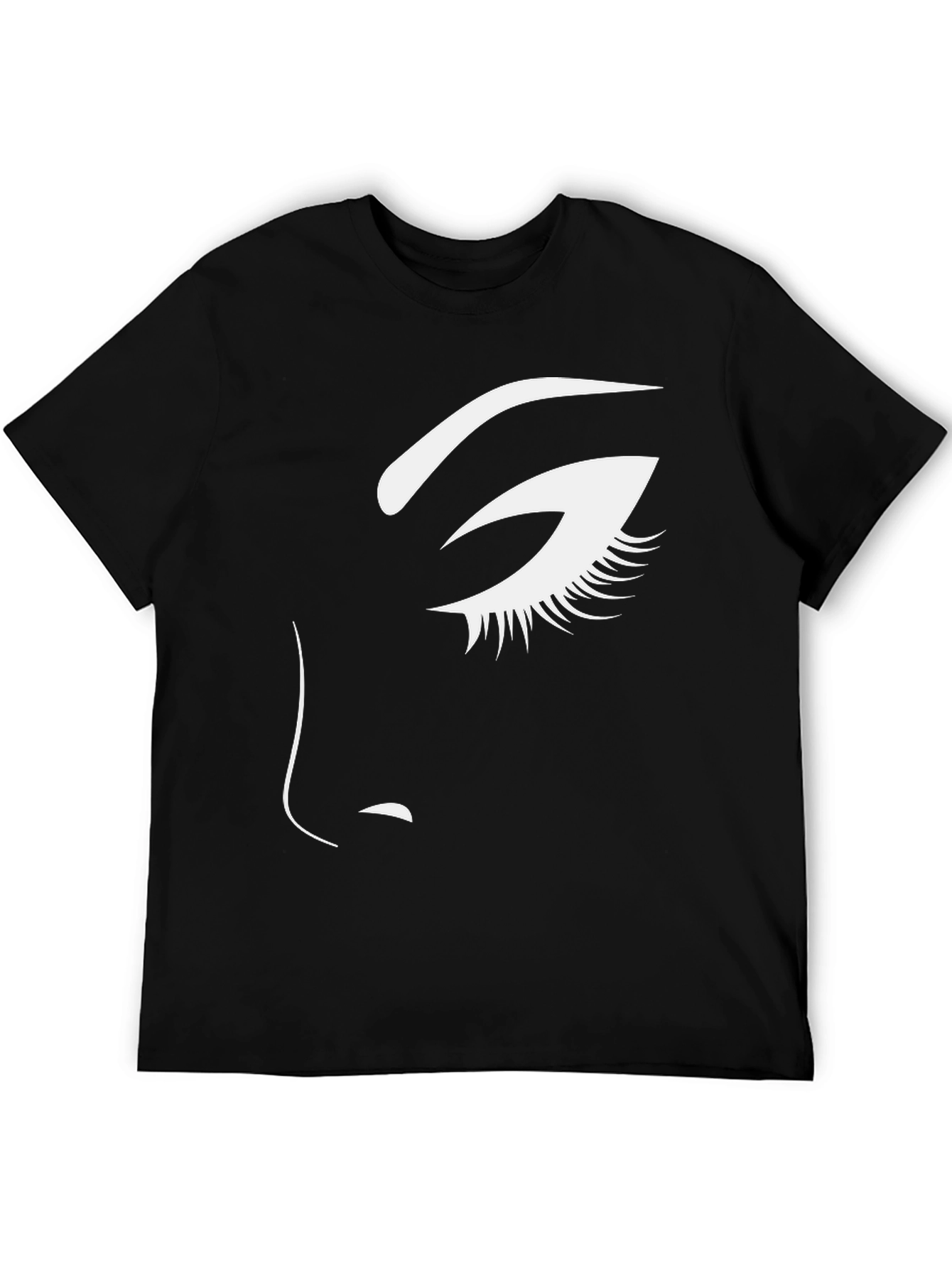 Seductive Eye Graphic Tee - Unisex Black Cotton Shirt
