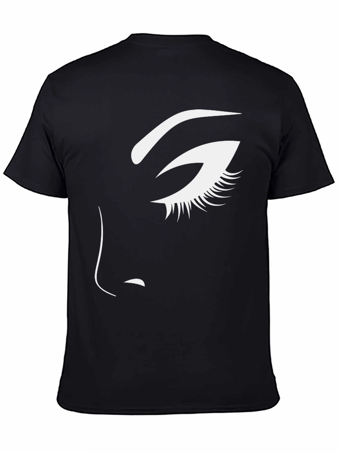 Seductive Eye Graphic Tee - Unisex Black Cotton Shirt