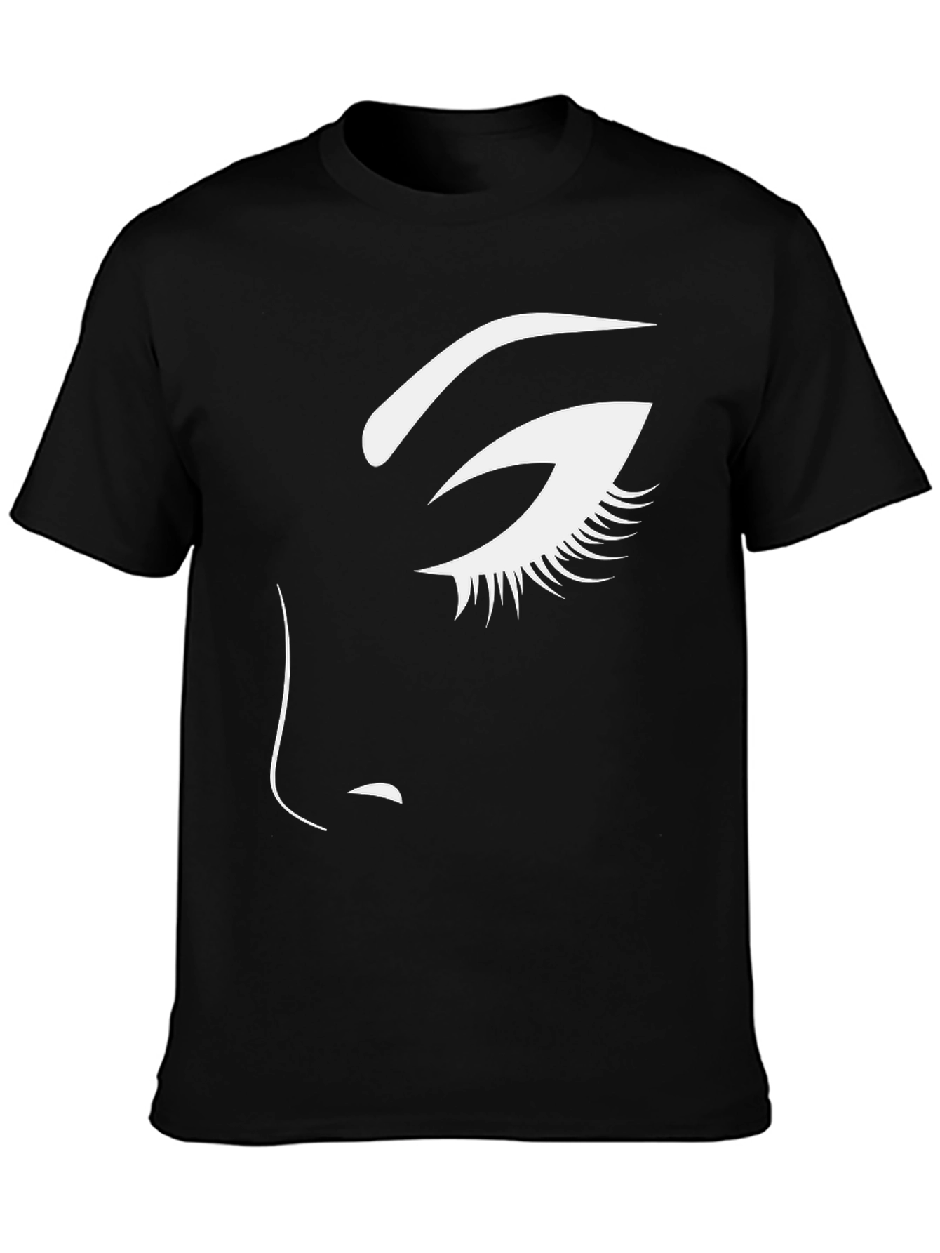 Seductive Eye Graphic Tee - Unisex Black Cotton Shirt