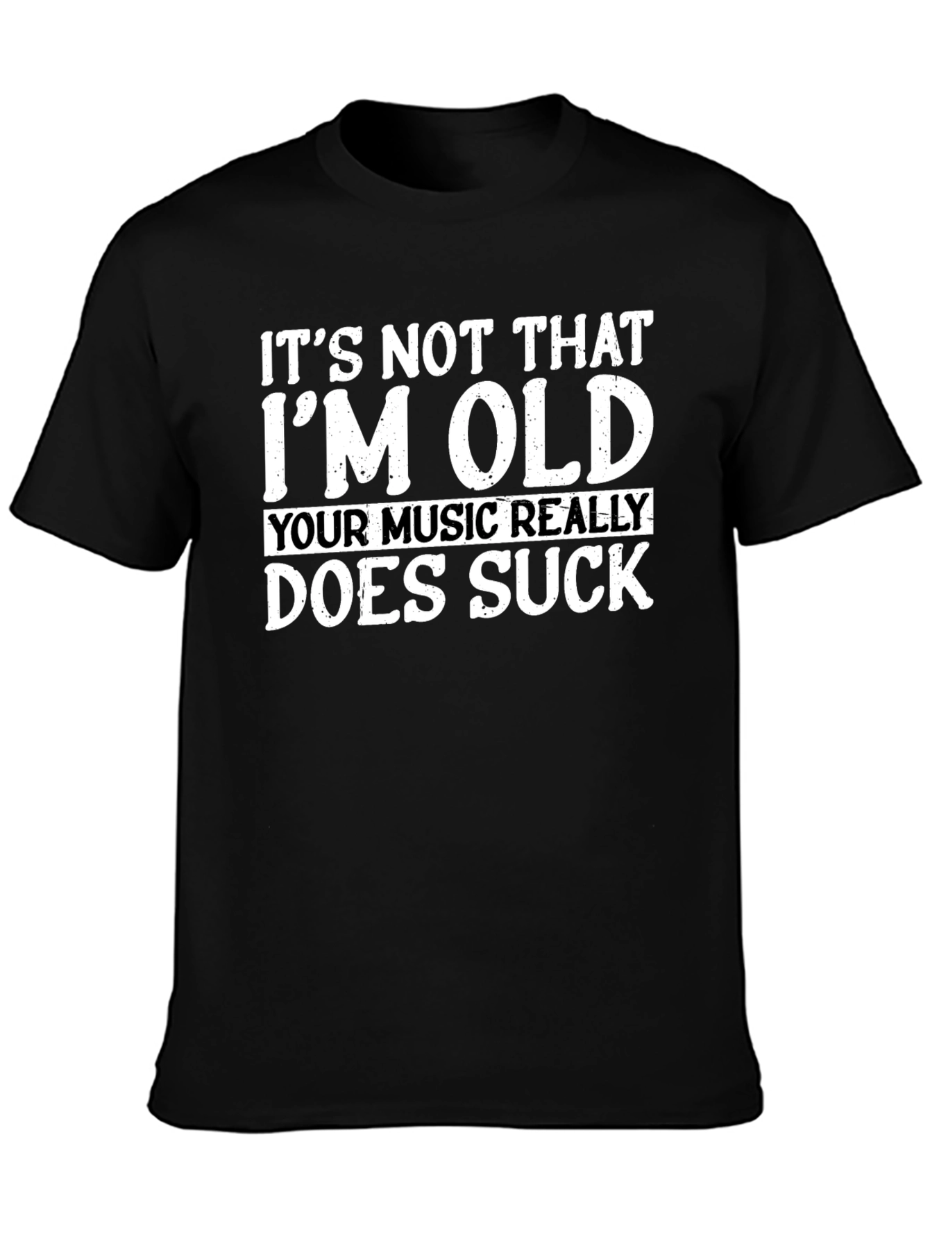 Funny Old Music Sucks Graphic T-Shirt