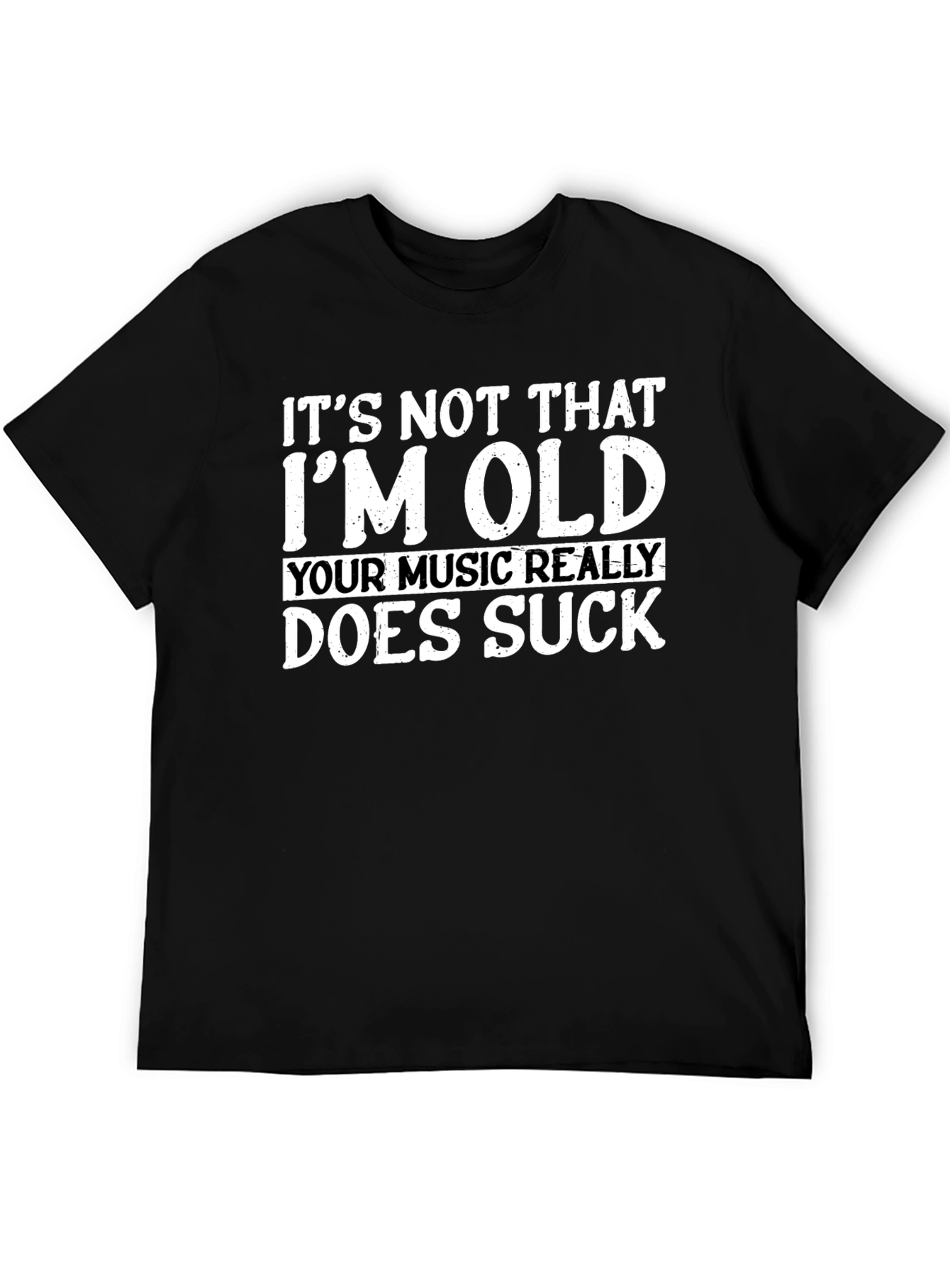 Funny Old Music Sucks Graphic T-Shirt