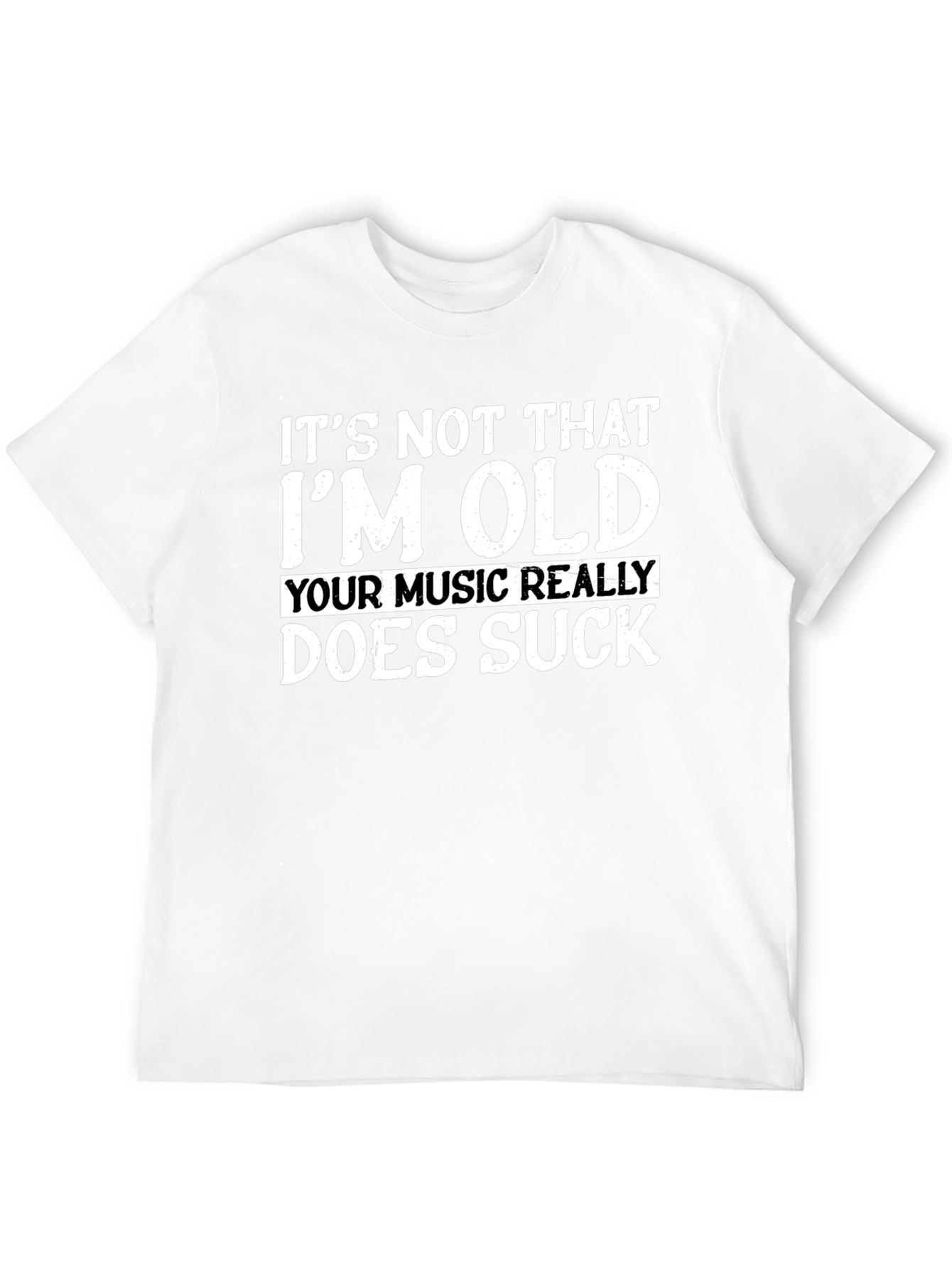 Funny Old Music Sucks Graphic T-Shirt