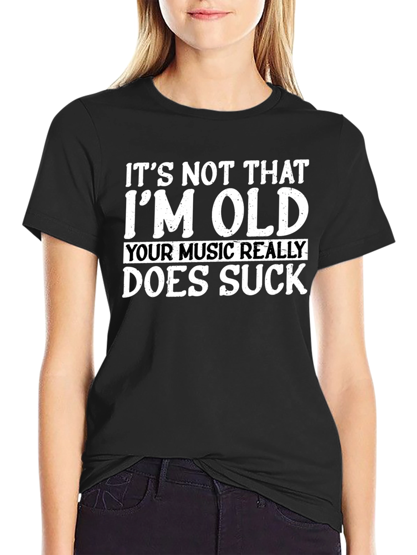 Funny Old Music Sucks Graphic T-Shirt