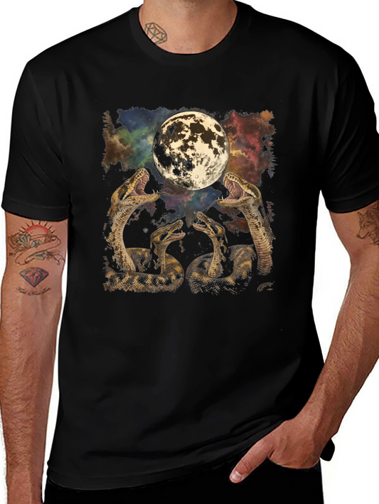 Snakes and Moon Graphic T-Shirt