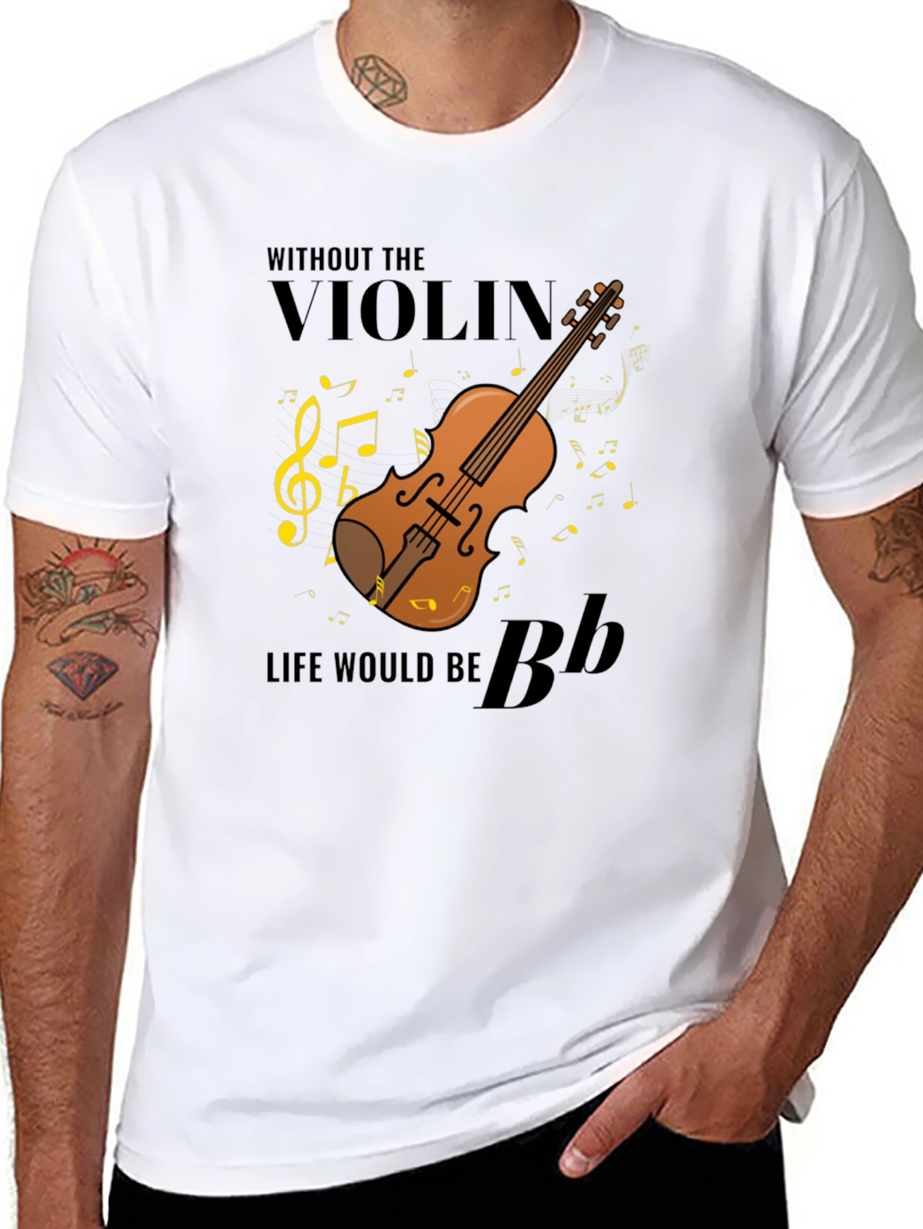 Violin Music T-Shirt - Life Without Music