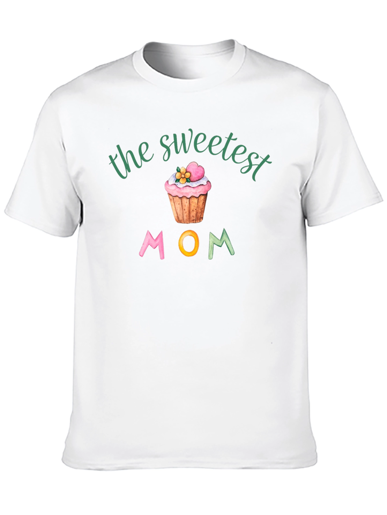 Sweetest Mom Cupcake Graphic T-Shirt