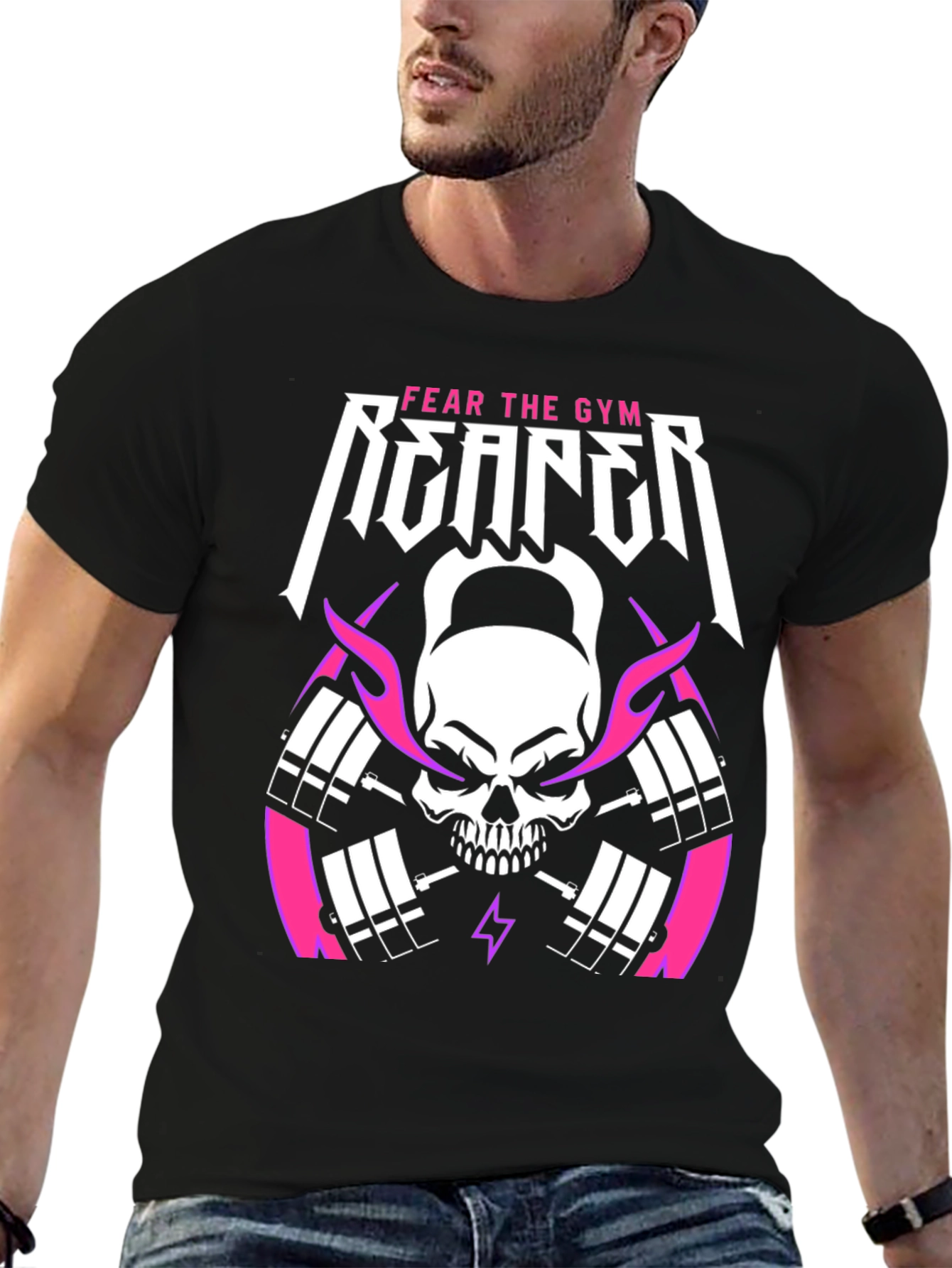Fear the Gym Reaper T-Shirt - Fitness Graphic Tee