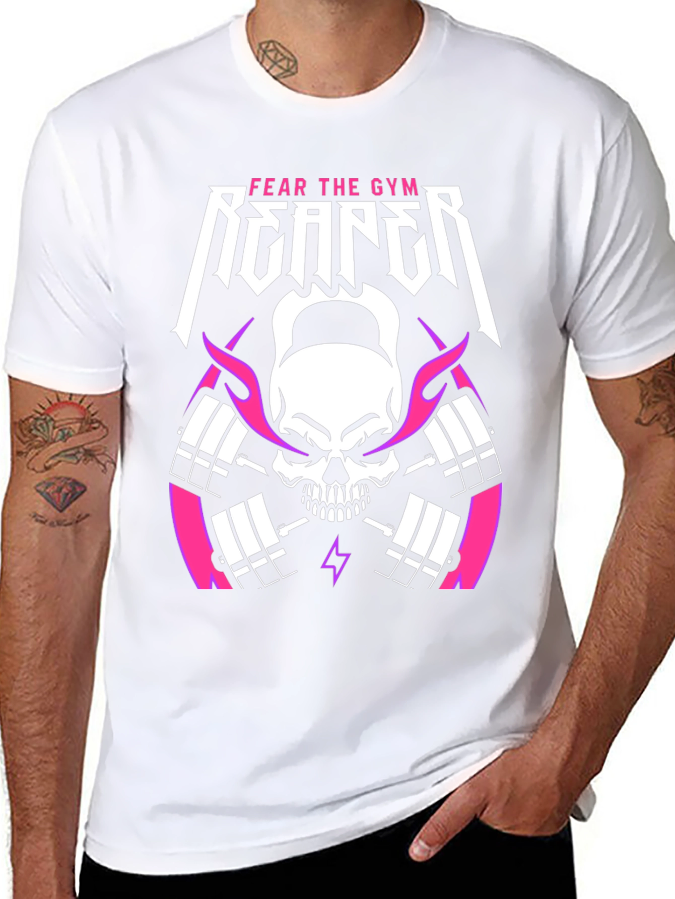 Fear the Gym Reaper T-Shirt - Fitness Graphic Tee