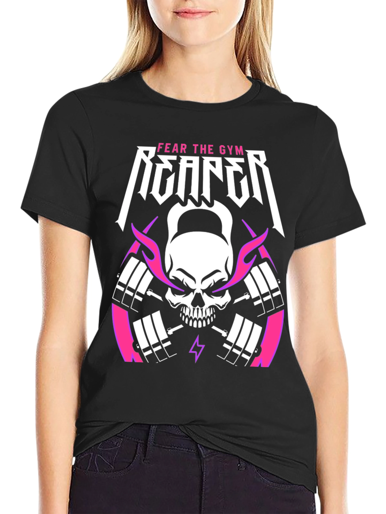 Fear the Gym Reaper T-Shirt - Fitness Graphic Tee