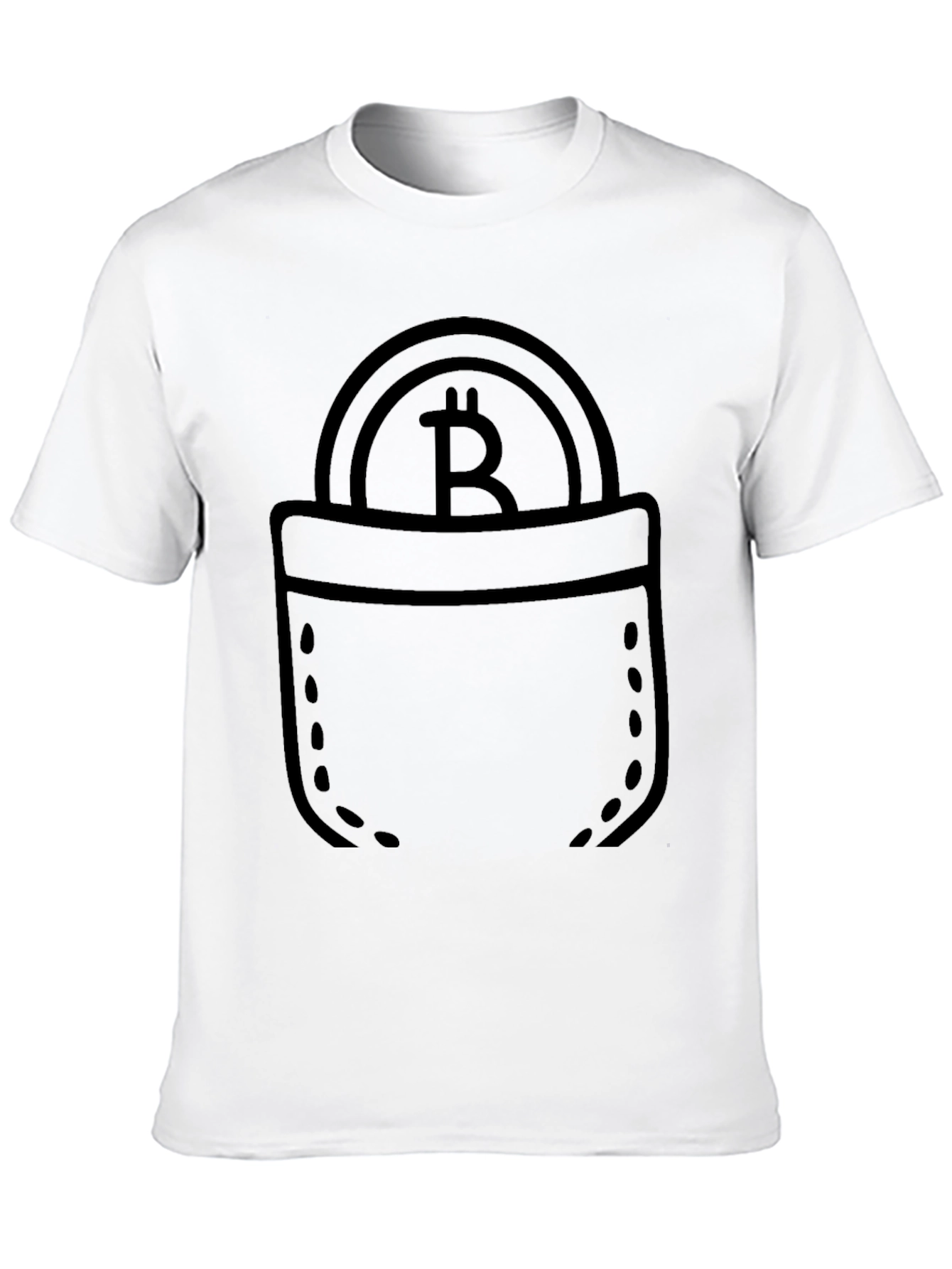 Bitcoin Pocket Graphic Tee - Crypto Casual