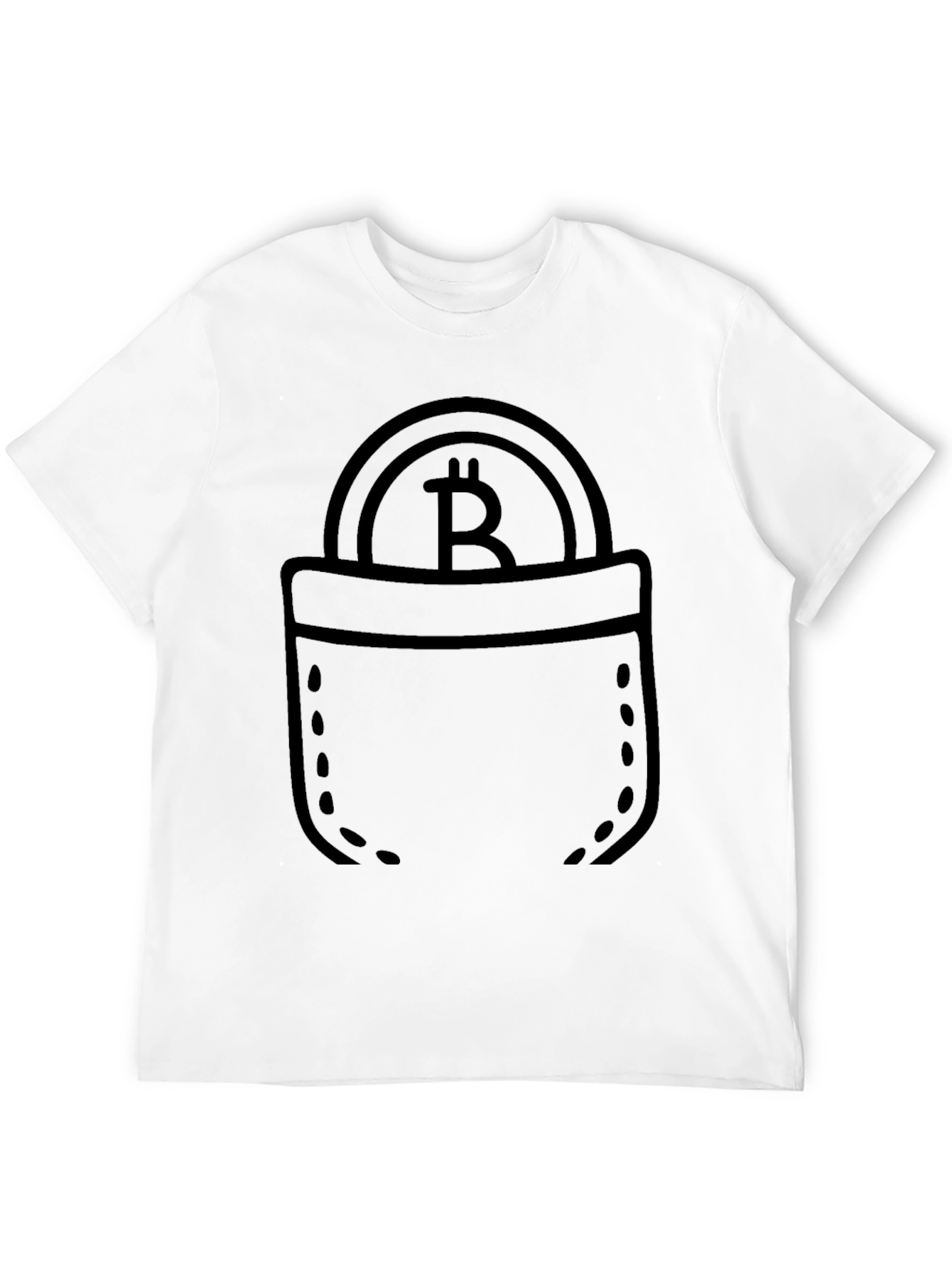 Bitcoin Pocket Graphic Tee - Crypto Casual