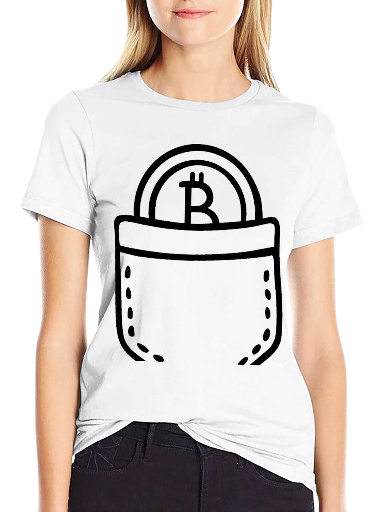 Bitcoin Pocket Graphic Tee - Crypto Casual