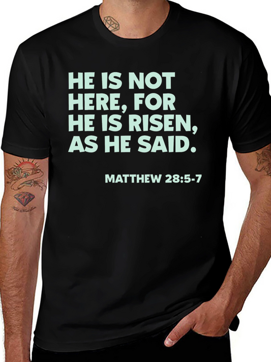 He Is Risen Christian Graphic Tee