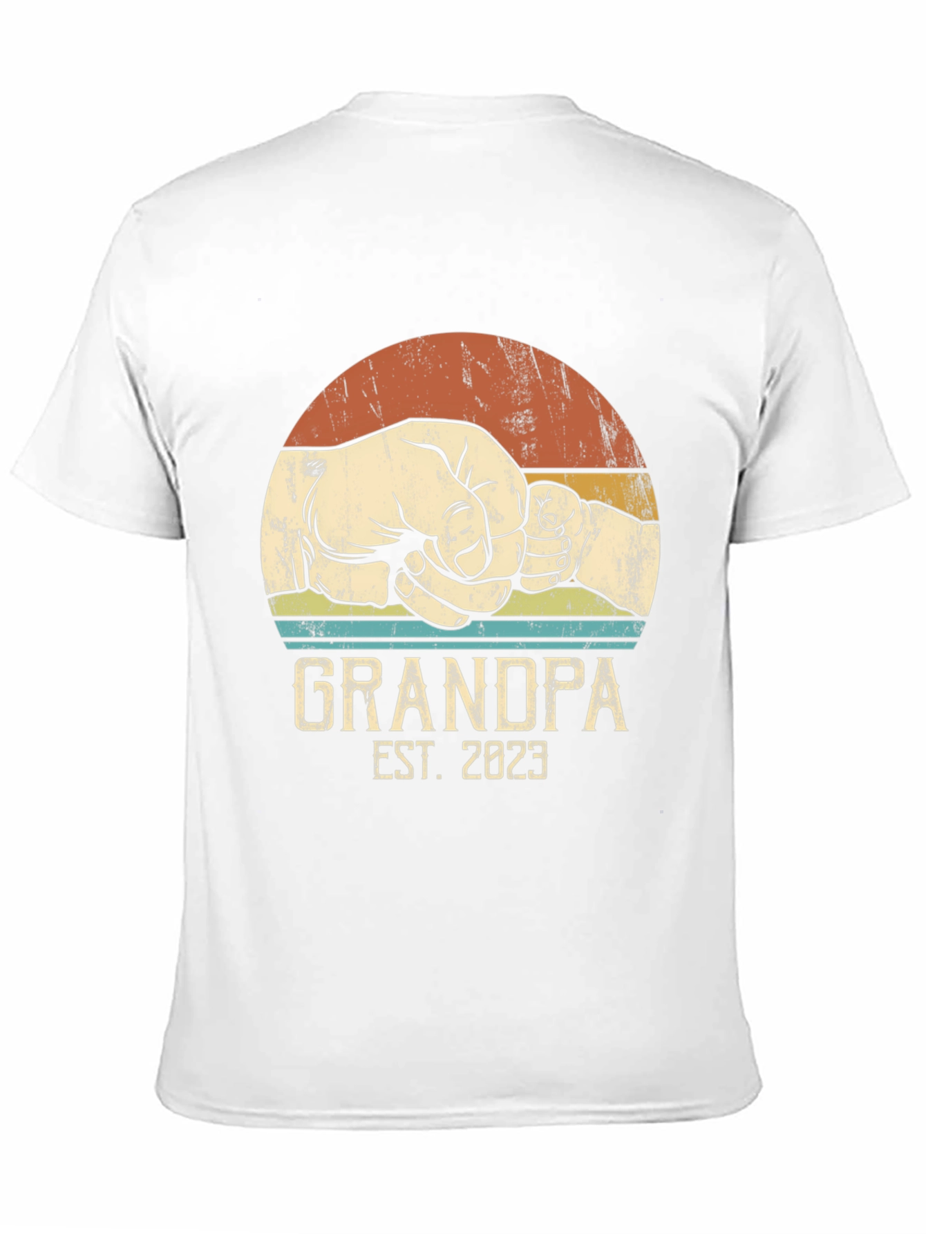 Grandpa Est. 2023 Fist Bump Tee