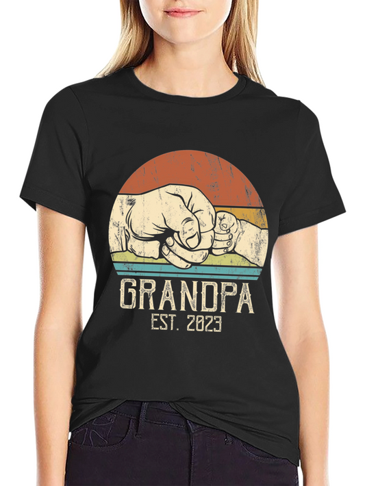 Grandpa Est. 2023 Fist Bump Tee