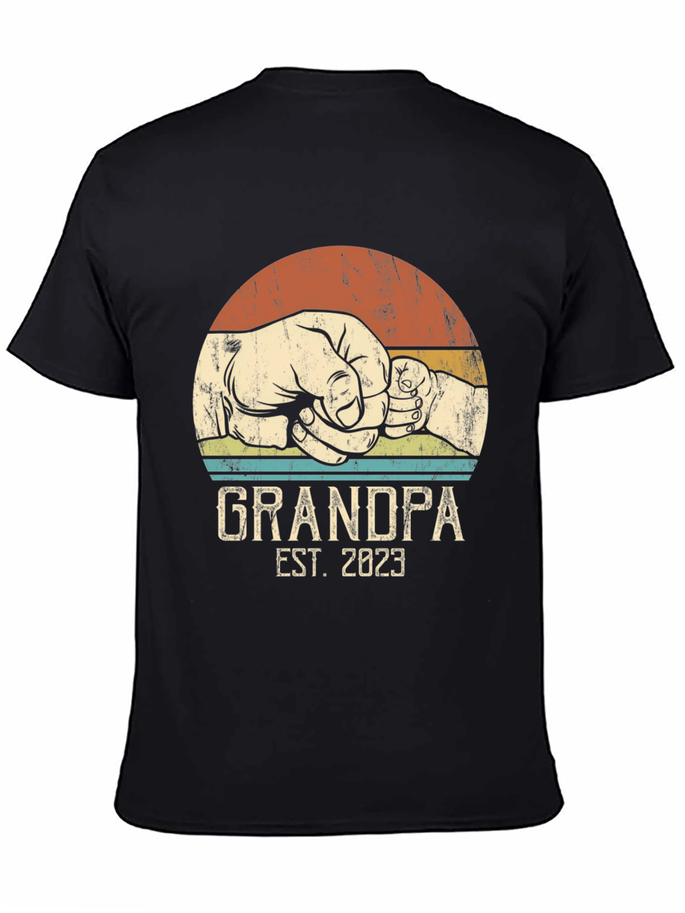 Grandpa Est. 2023 Fist Bump Tee