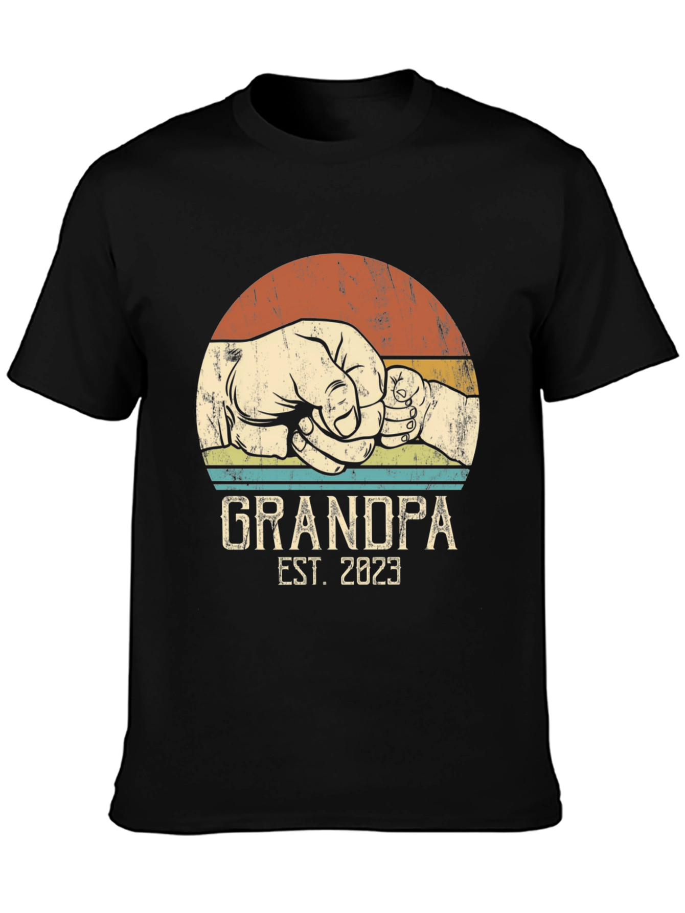 Grandpa Est. 2023 Fist Bump Tee