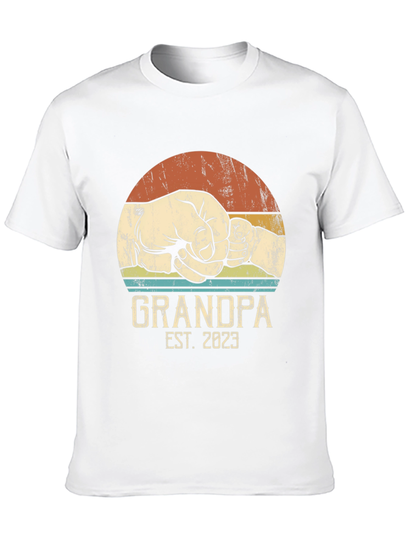 Grandpa Est. 2023 Fist Bump Tee