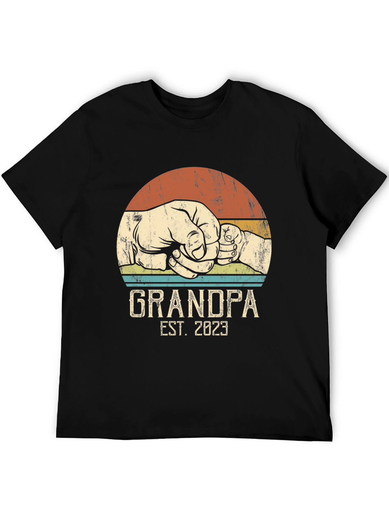 Grandpa Est. 2023 Fist Bump Tee