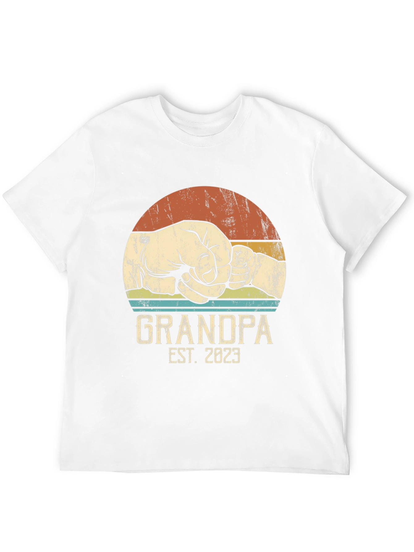 Grandpa Est. 2023 Fist Bump Tee