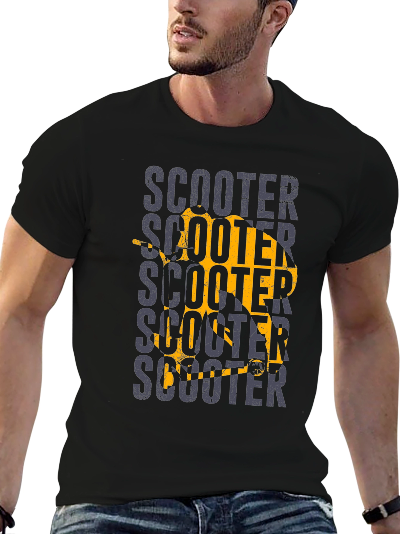 Scooter Graphic Tee - Retro Motorcycle Shirt