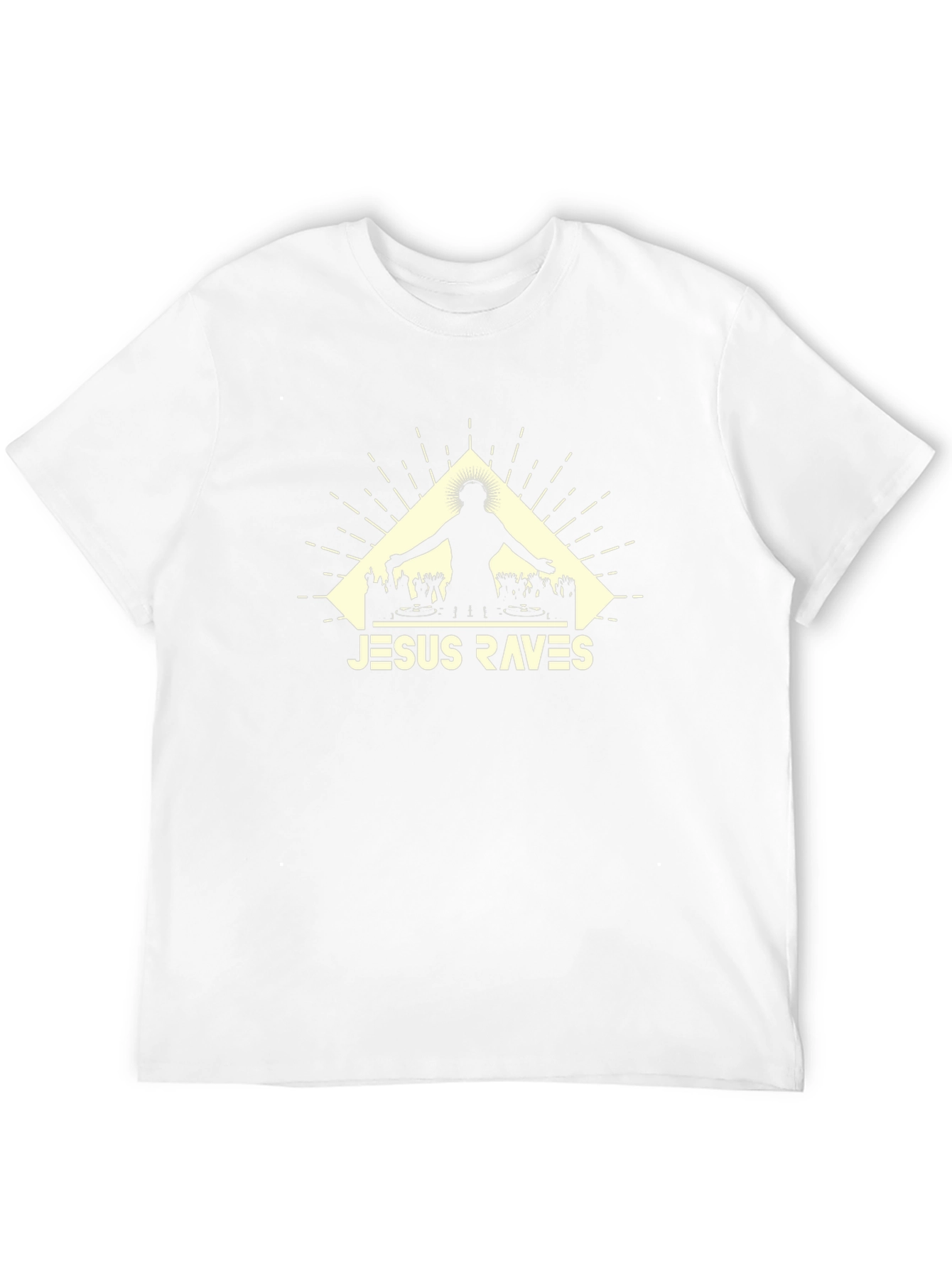 Jesus Raves Graphic Tee - Black Cotton T-Shirt
