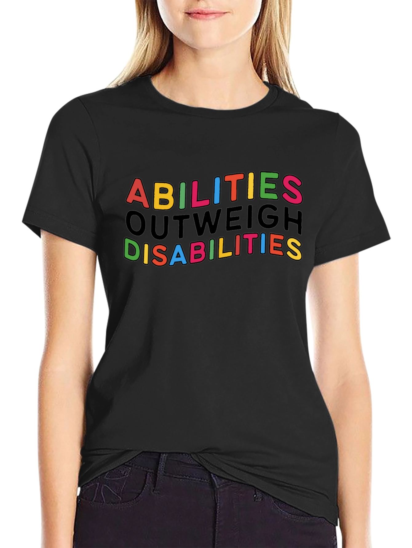 Abilities Outweigh Disabilities Graphic Tee