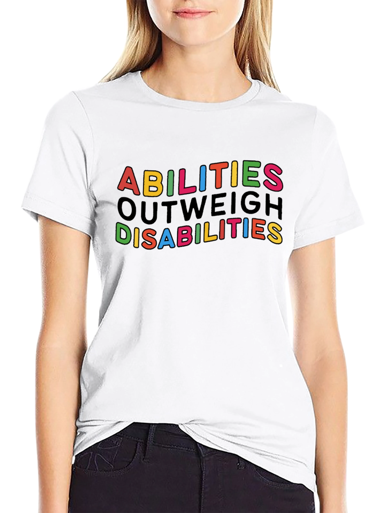 Abilities Outweigh Disabilities Graphic Tee