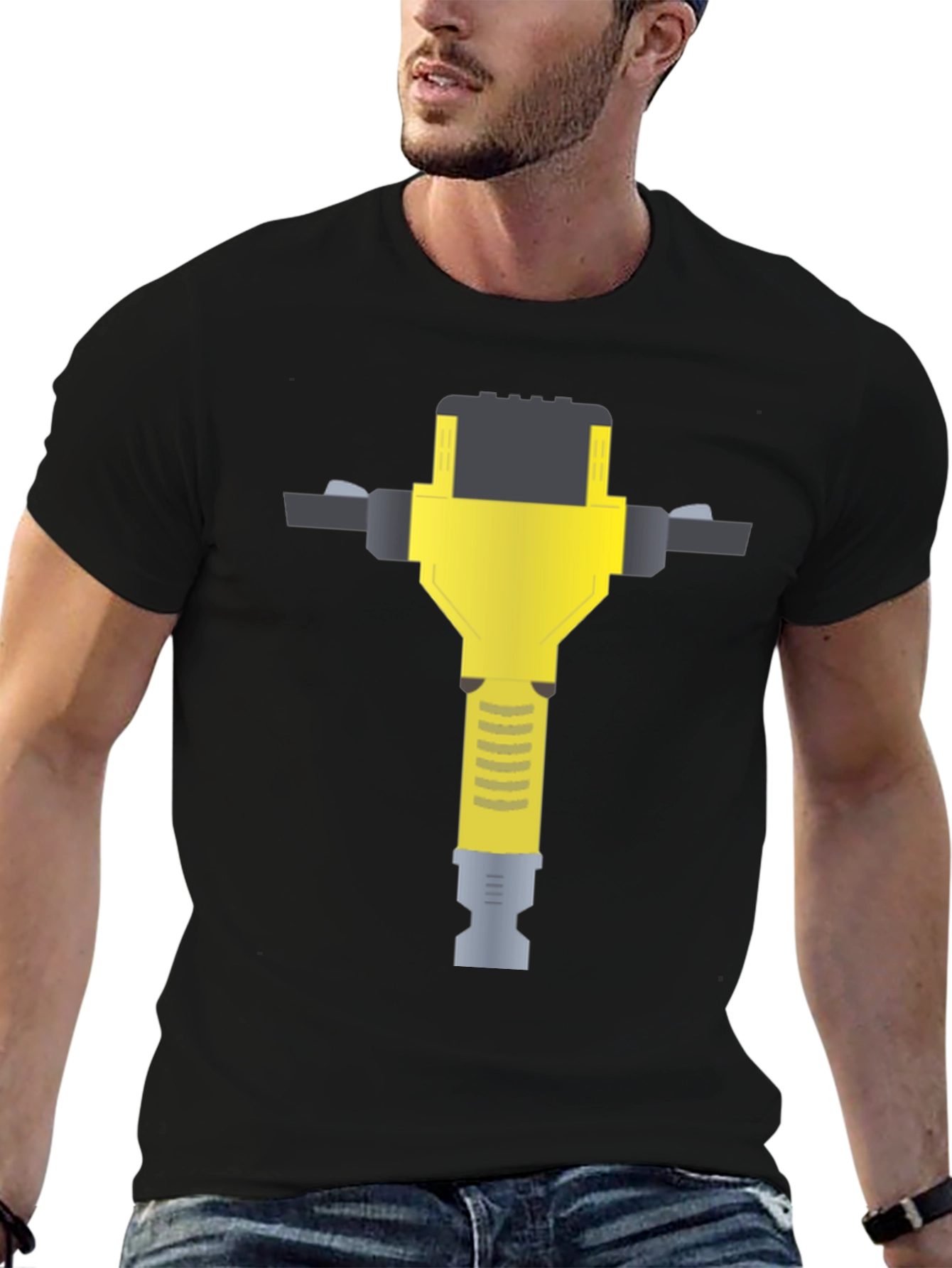 Jackhammer Graphic Tee - Construction Worker Gift