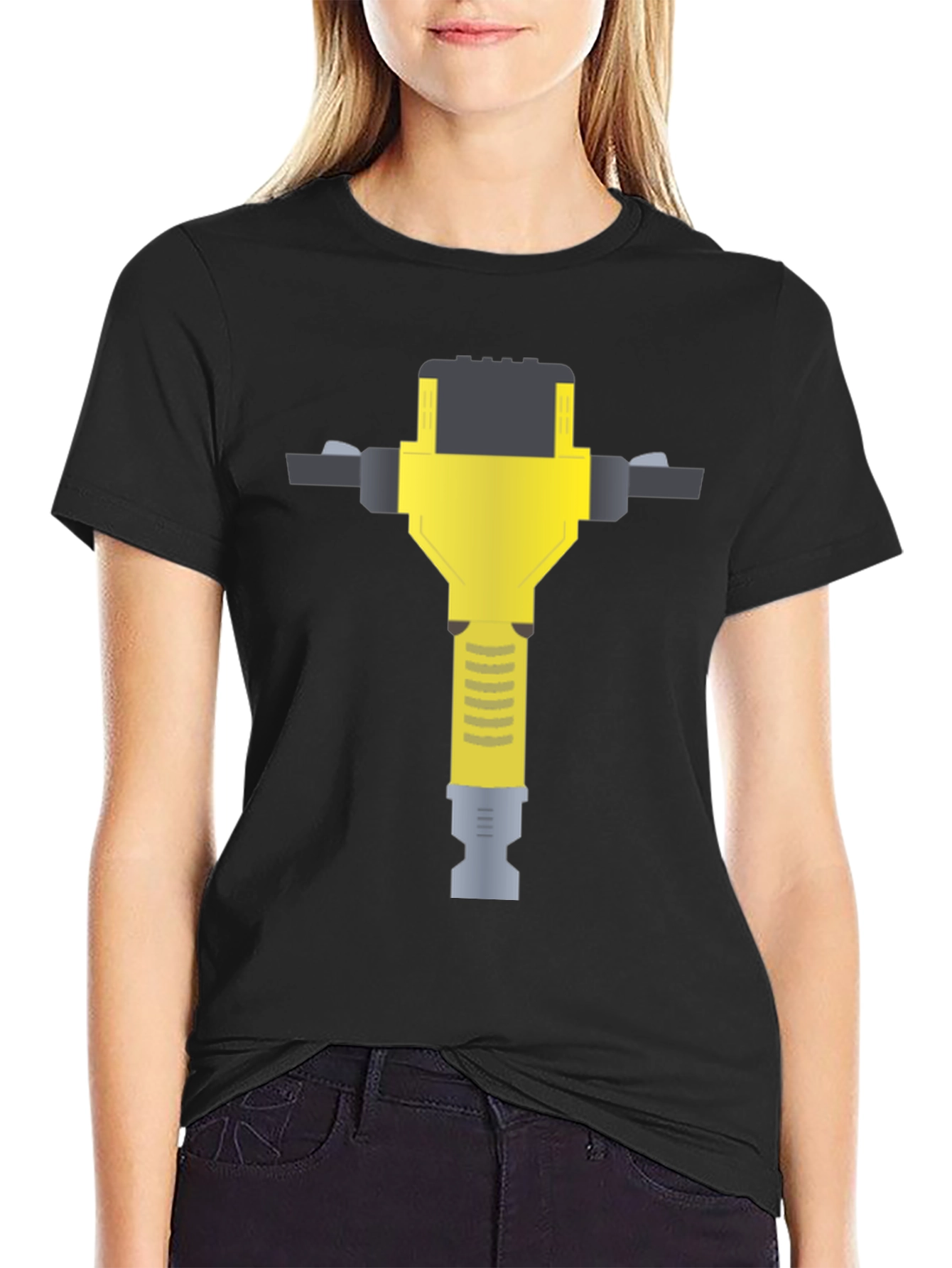 Jackhammer Graphic Tee - Construction Worker Gift