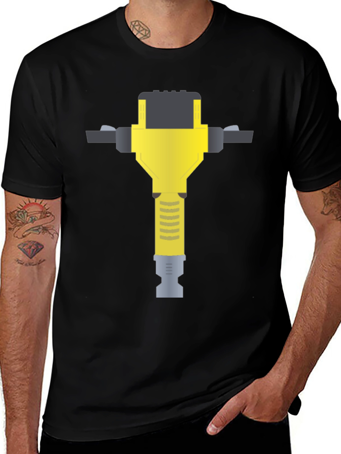 Jackhammer Graphic Tee - Construction Worker Gift