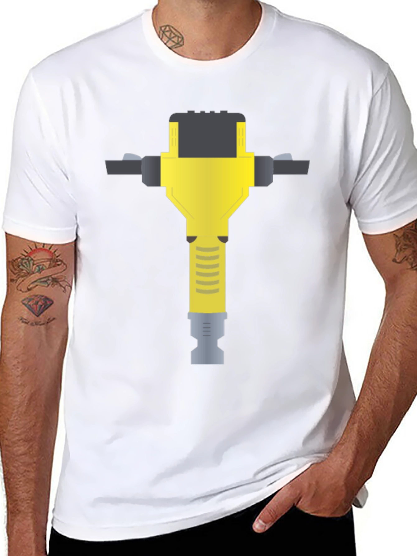 Jackhammer Graphic Tee - Construction Worker Gift