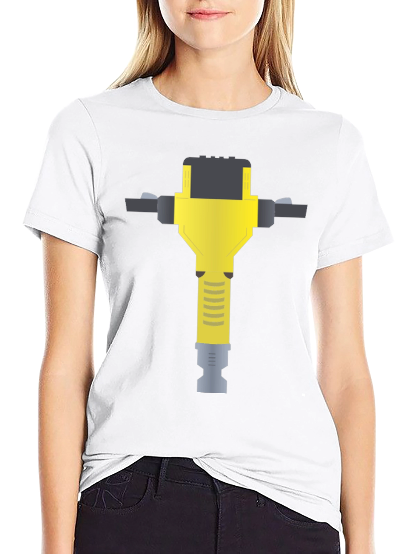 Jackhammer Graphic Tee - Construction Worker Gift