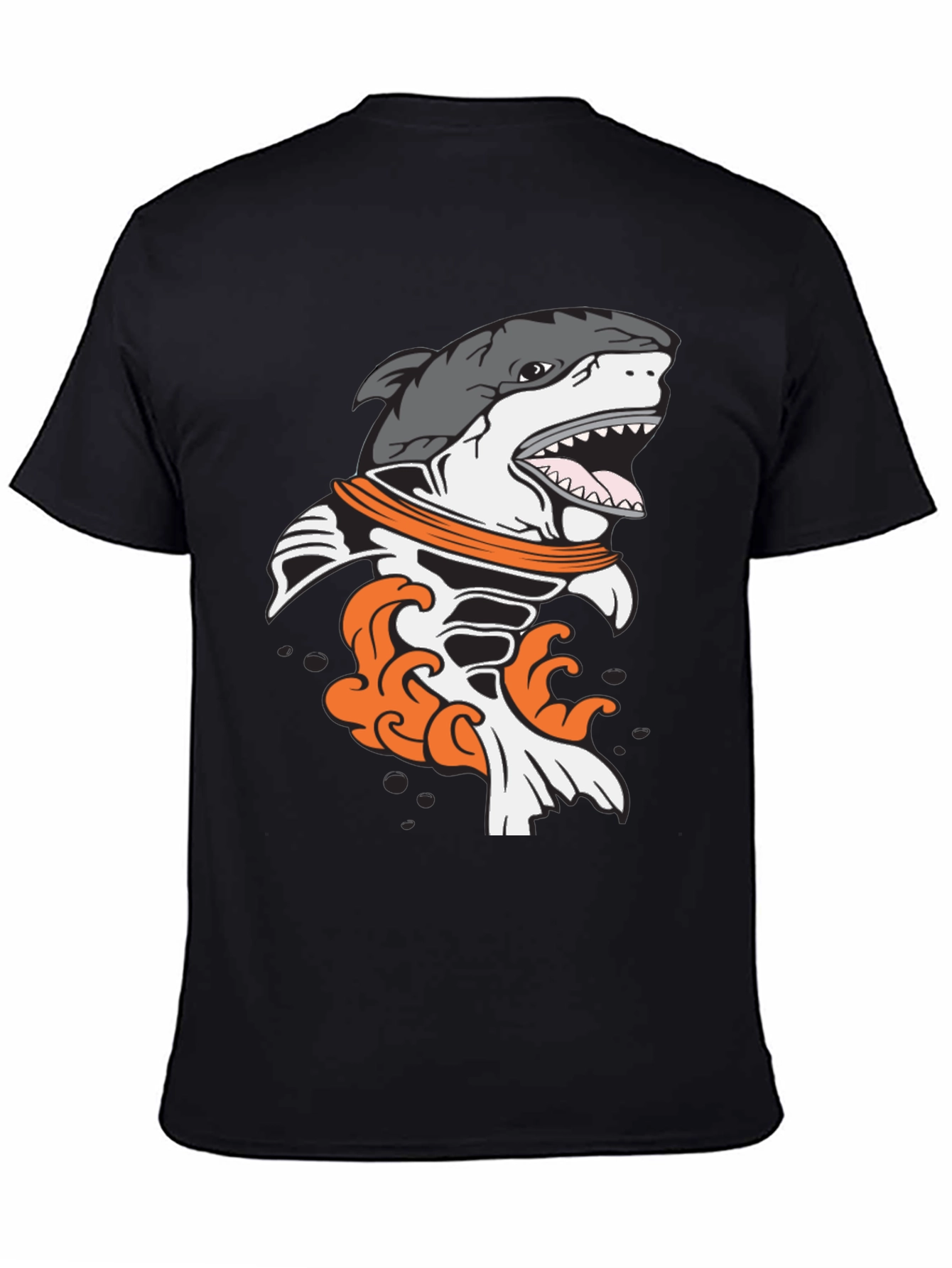 Shark Astronaut Black Graphic Tee