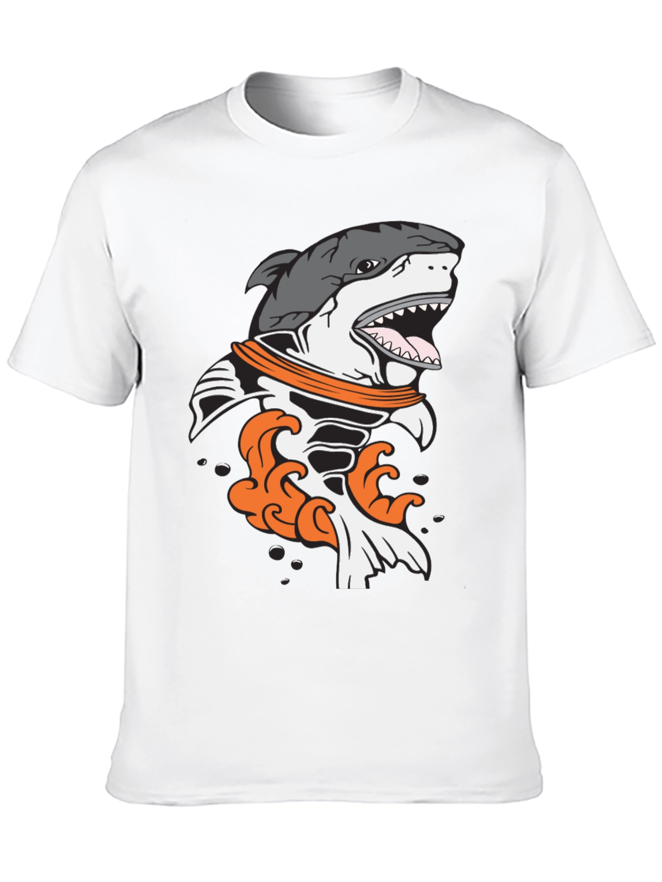 Shark Astronaut Black Graphic Tee